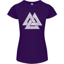 Viking Valknut Symbol  Norse Mythology Thor Womens Petite Cut T-Shirt Purple