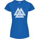 Viking Valknut Symbol  Norse Mythology Thor Womens Petite Cut T-Shirt Royal Blue
