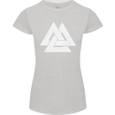 Viking Valknut Symbol  Norse Mythology Thor Womens Petite Cut T-Shirt Sports Grey