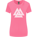 Viking Valknut Symbol  Norse Mythology Thor Womens Wider Cut T-Shirt Azalea