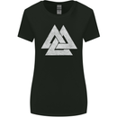 Viking Valknut Symbol  Norse Mythology Thor Womens Wider Cut T-Shirt Black