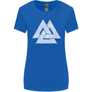 Viking Valknut Symbol  Norse Mythology Thor Womens Wider Cut T-Shirt Royal Blue