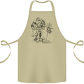 Viking Warior Skull Thor Odin Valhalla MMA Cotton Apron 100% Organic Khaki