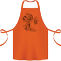 Viking Warior Skull Thor Odin Valhalla MMA Cotton Apron 100% Organic Orange