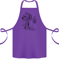 Viking Warior Skull Thor Odin Valhalla MMA Cotton Apron 100% Organic Purple