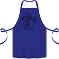 Viking Warior Skull Thor Odin Valhalla MMA Cotton Apron 100% Organic Royal Blue