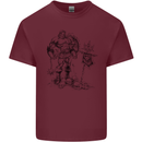 Viking Warior Skull Thor Odin Valhalla MMA Mens Cotton T-Shirt Tee Top Maroon