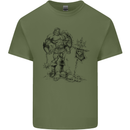 Viking Warior Skull Thor Odin Valhalla MMA Mens Cotton T-Shirt Tee Top Military Green