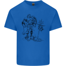 Viking Warior Skull Thor Odin Valhalla MMA Mens Cotton T-Shirt Tee Top Royal Blue