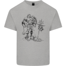 Viking Warior Skull Thor Odin Valhalla MMA Mens Cotton T-Shirt Tee Top Sports Grey