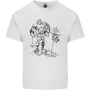 Viking Warior Skull Thor Odin Valhalla MMA Mens Cotton T-Shirt Tee Top White
