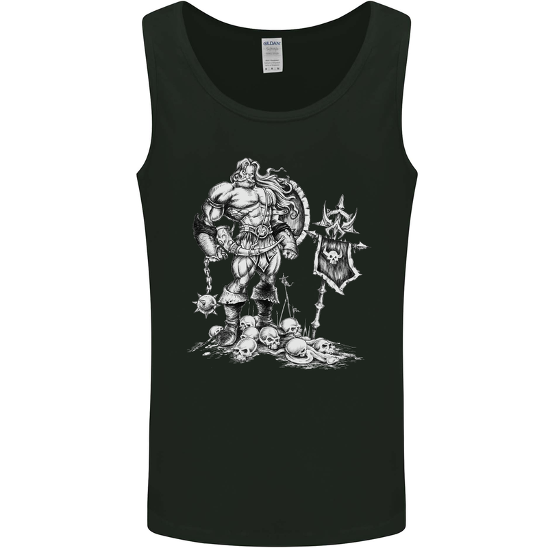 Viking Warior Skull Thor Odin Valhalla MMA Mens Vest Tank Top Black