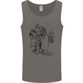 Viking Warior Skull Thor Odin Valhalla MMA Mens Vest Tank Top Charcoal