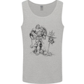 Viking Warior Skull Thor Odin Valhalla MMA Mens Vest Tank Top Sports Grey
