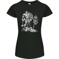 Viking Warior Skull Thor Odin Valhalla MMA Womens Petite Cut T-Shirt Black