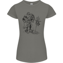 Viking Warior Skull Thor Odin Valhalla MMA Womens Petite Cut T-Shirt Charcoal