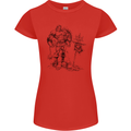 Viking Warior Skull Thor Odin Valhalla MMA Womens Petite Cut T-Shirt Red