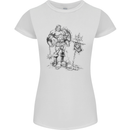 Viking Warior Skull Thor Odin Valhalla MMA Womens Petite Cut T-Shirt White