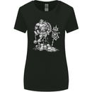 Viking Warior Skull Thor Odin Valhalla MMA Womens Wider Cut T-Shirt Black