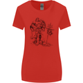 Viking Warior Skull Thor Odin Valhalla MMA Womens Wider Cut T-Shirt Red
