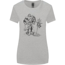 Viking Warior Skull Thor Odin Valhalla MMA Womens Wider Cut T-Shirt Sports Grey