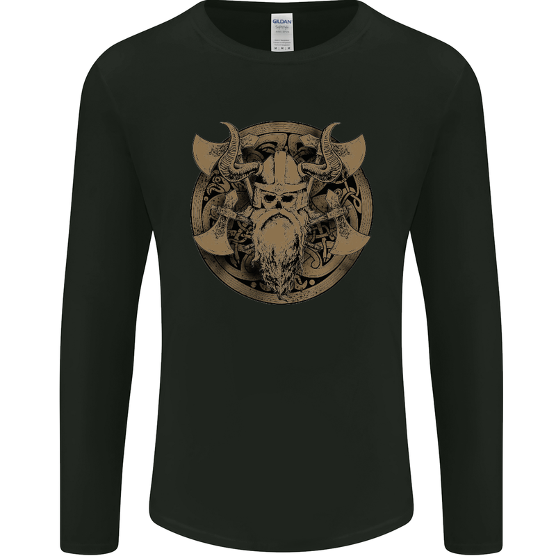Viking Warrior Gym MMA Valhalla Odin Norse Mens Long Sleeve T-Shirt Black