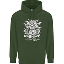 Viking Warrior Valhalla Odin Axe Gym God Childrens Kids Hoodie Forest Green