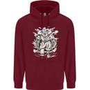 Viking Warrior Valhalla Odin Axe Gym God Childrens Kids Hoodie Maroon