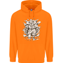 Viking Warrior Valhalla Odin Axe Gym God Childrens Kids Hoodie Orange