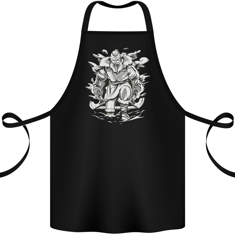 Viking Warrior Valhalla Odin Axe Gym God Cotton Apron 100% Organic Black