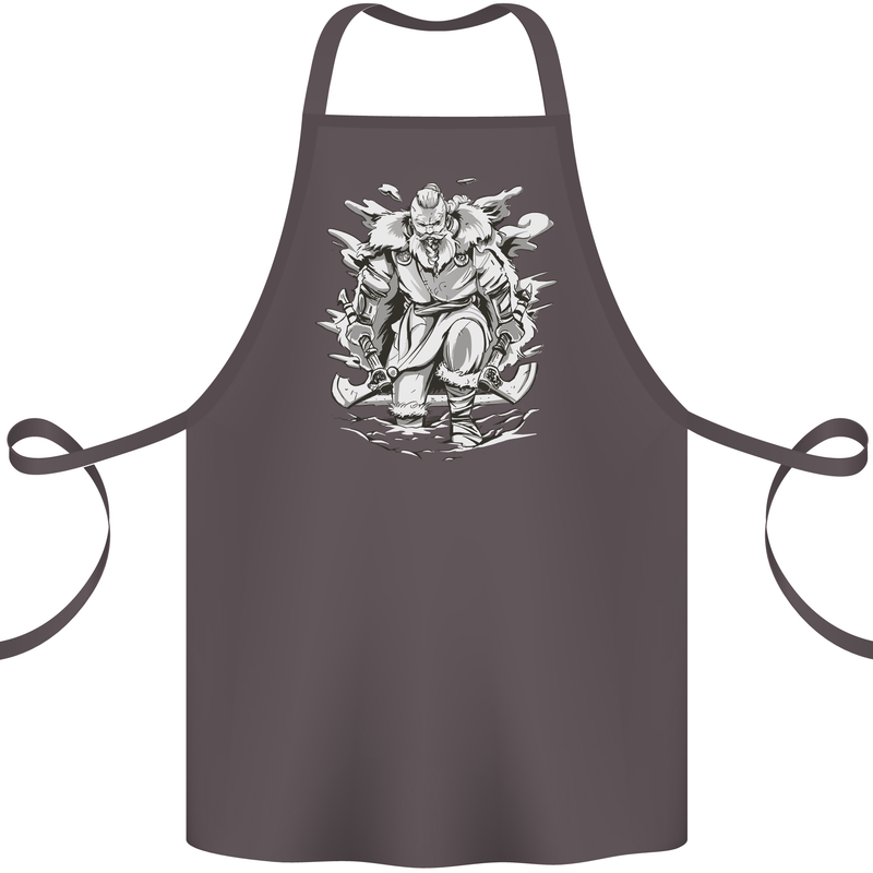 Viking Warrior Valhalla Odin Axe Gym God Cotton Apron 100% Organic Dark Grey
