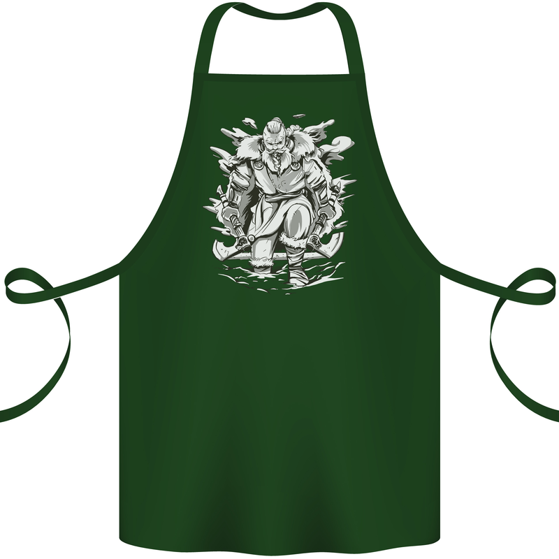 Viking Warrior Valhalla Odin Axe Gym God Cotton Apron 100% Organic Forest Green