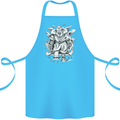Viking Warrior Valhalla Odin Axe Gym God Cotton Apron 100% Organic Turquoise