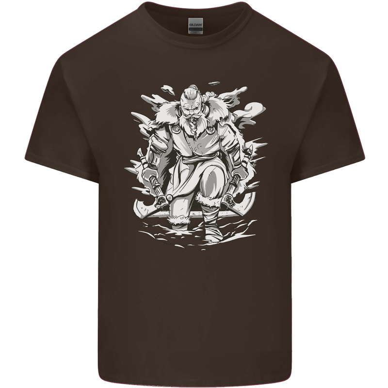 Viking Warrior Valhalla Odin Axe Gym God Kids T-Shirt Childrens Chocolate