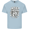 Viking Warrior Valhalla Odin Axe Gym God Kids T-Shirt Childrens Light Blue