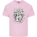 Viking Warrior Valhalla Odin Axe Gym God Kids T-Shirt Childrens Light Pink