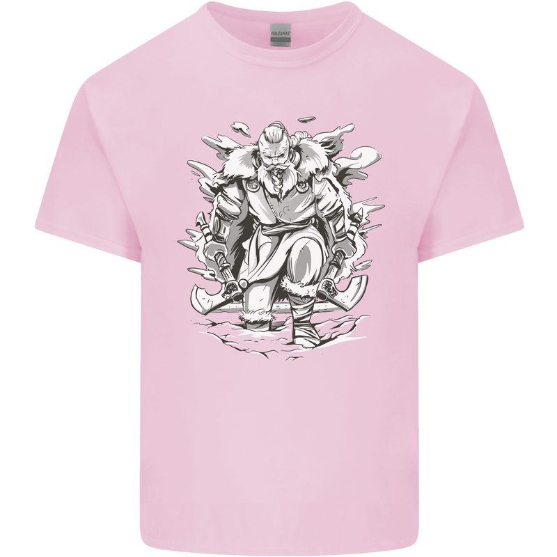 Viking Warrior Valhalla Odin Axe Gym God Kids T-Shirt Childrens Light Pink