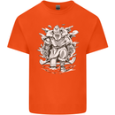 Viking Warrior Valhalla Odin Axe Gym God Kids T-Shirt Childrens Orange