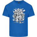 Viking Warrior Valhalla Odin Axe Gym God Kids T-Shirt Childrens Royal Blue