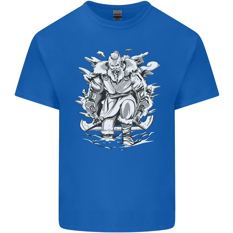 Viking Warrior Valhalla Odin Axe Gym God Kids T-Shirt Childrens Royal Blue
