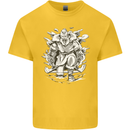 Viking Warrior Valhalla Odin Axe Gym God Kids T-Shirt Childrens Yellow