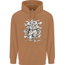 Viking Warrior Valhalla Odin Axe Gym God Mens 80% Cotton Hoodie Caramel Latte