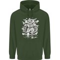 Viking Warrior Valhalla Odin Axe Gym God Mens 80% Cotton Hoodie Forest Green