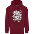 Viking Warrior Valhalla Odin Axe Gym God Mens 80% Cotton Hoodie Maroon