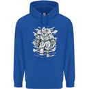 Viking Warrior Valhalla Odin Axe Gym God Mens 80% Cotton Hoodie Royal Blue