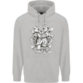 Viking Warrior Valhalla Odin Axe Gym God Mens 80% Cotton Hoodie Sports Grey