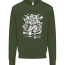 Viking Warrior Valhalla Odin Axe Gym God Mens Sweatshirt Jumper Forest Green
