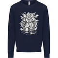 Viking Warrior Valhalla Odin Axe Gym God Mens Sweatshirt Jumper Navy Blue