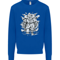 Viking Warrior Valhalla Odin Axe Gym God Mens Sweatshirt Jumper Royal Blue