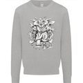 Viking Warrior Valhalla Odin Axe Gym God Mens Sweatshirt Jumper Sports Grey